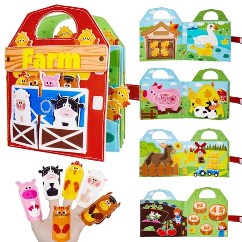 Spielzeug ab 1 Jahr, Busy Board, Quiet Book, 3D Busy Book mit Bauernhof Thema, Montessori Spielzeug Perfekt für Reisen im Auto, Zug oder Flugzeug, Geschenk Spielzeug ab 1 2 3 4 Jahre Mädchen Junge Spielzeug ab 1 Jahr, Busy Board, Quiet Book, 3D Busy Book mit Bauernhof Thema, Montessori Spielzeug Perfekt für Reisen im Auto, Zug oder Flugzeug, Geschenk Spielzeug ab 1 2 3 4 Jahre Mädchen Junge von Corpower