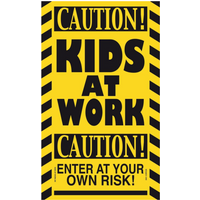 CORVUS A750414 Schild Caution! Kids at Work, XXL-Format, 41x24,5cm von Corvus