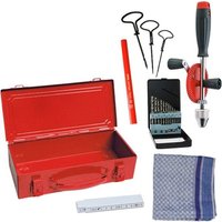 Corvus A600332 - Werkzeug Set Metall Box, rot, Werkzeugkoffer von Corvus