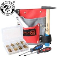 Corvus A600342 - Werkzeuggürtel Textil mit 2 Schraubenzieher Kreuz PH1/PH2, Box Holzschrauben, Meterstab, Hammer Corvus A600342 - Werkzeuggürtel Textil mit 2 Schraubenzieher Kreuz PH1/PH2, Box Holzschrauben, Meterstab, Hammer von Corvus