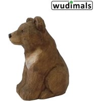 Wudimals A040466 - Bärenjunges, Bear Cub, handgeschnitzt aus Holz von Corvus