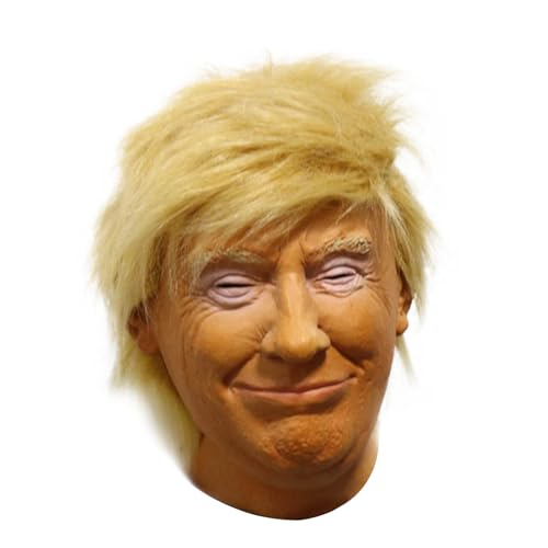 CosCorner Trump Latexmaske, tolles Halloween-Kostüm, realistische Maske Erwachsene, Trump 2024 Make America Great Again (A) von CosCorner