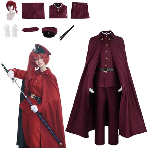 Anime Ookura Teruko Cosplay Kostüm Outfit Bungo Stray Dogs Uniform Komplettset Halloween Party Dress Up Anzug mit Perücke (L) von CosDance