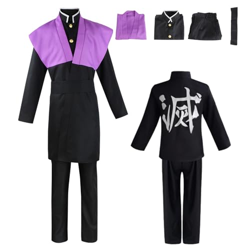 CosDance Anime Charakter Shinazugawa Genya Cosplay Kostüm Outfits Dämonentöter Halloween Anziehanzug für Männer Rollenspiel Kimono Uniform komplettes Karnevalskleidungsset von CosDance