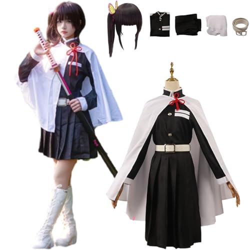 CosDance Anime Charakter Tsuyuri Kanawo Cosplay Kostüm Outfits Dämonentöter Halloween Anzug für Frauen Rollenspiel Umhang Uniform Komplettset Karnevalskleidung von CosDance