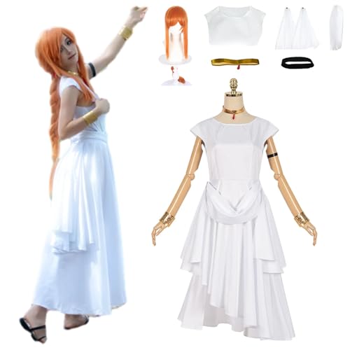 CosDance Anime Flamme Cosplay Kostüm Outfit mit Perücke Frieren at the Funeral Charakter Rock Uniform für Frauen Halloween Robe Umhang Anzug Comic Karnevalsparty Geschenke von CosDance