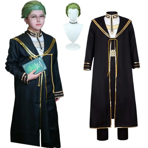 CosDance Anime Heiter Cosplay Kostüme für Männer Frieren bei der Beerdigung Charaktermantel Robe Outfit mit Perücke Halloween Uniform Umhang Anzug Comic Karneval Party Geschenke von CosDance