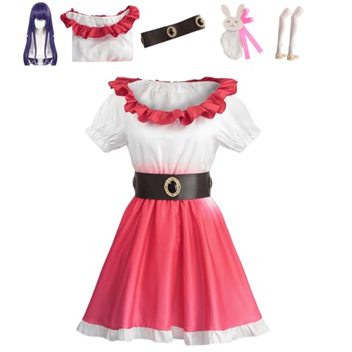 CosDance Anime Hoshino Ai Cosplay Kostüm Outfit OSHI NO KO Uniform Komplettset Halloween Party Dress Up Anzug mit Perücke (3XL) von CosDance