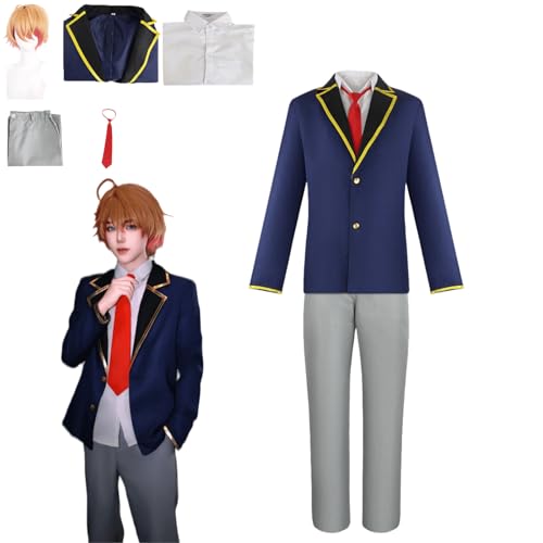 CosDance Anime Hoshino Akuamarin Cosplay Kostüm Outfit OSHI NO KO Uniform Komplettset Halloween Party Dress Up Anzug mit Perücke (2XL) von CosDance