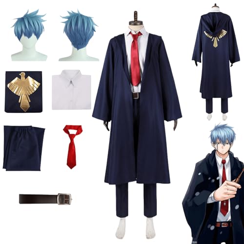 CosDance Anime Lance Crown Cosplay Kostüm Outfit Mashle: Magic and Muscles Uniform Komplettset Halloween Party Dress Up Anzug mit Perücke für Junge (M) von CosDance