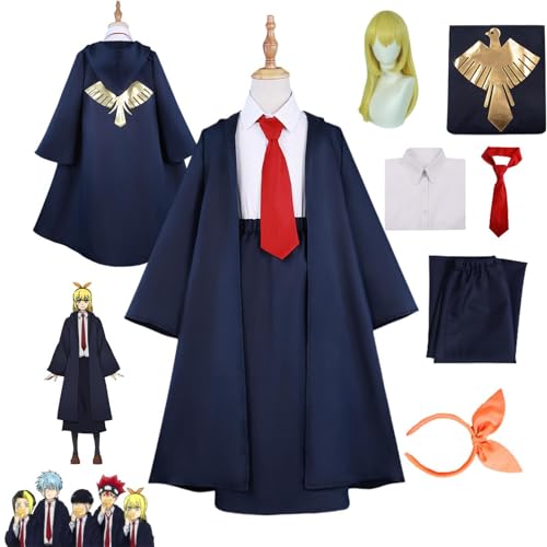 CosDance Anime Lemon Irvin Cosplay Kostüm Outfit Mashle: Magic and Muscles Uniform Komplettset Halloween Party Dress Up Anzug mit Perücke für Frauen Mädchen (2XL) von CosDance