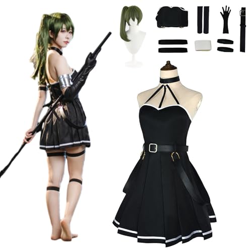 CosDance Anime Mage Ubel Cosplay Kostüm Outfit mit Perücke Frieren at the Funeral Charakter Rock Uniform für Frauen Halloween Kleid Robe Anzug Comic Karneval Party Geschenke von CosDance