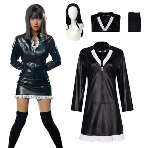 CosDance Anime One Piece Nico Robin Cosplay Kostüm mit Perücke Halloween Anzieh Outfit Charakter Anzug Uniform Rock komplettes Set für Frauen und Mädchen Karnevals Party Geschenke (L) von CosDance