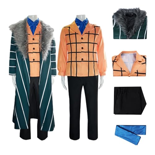 CosDance Anime One Piece Sir Crocodile Cosplay Kostüm für Männer alle Charakter Outfits Umhang Uniform komplettes Set für Erwachsene Halloween Kimono Verkleidung Karnevalsparty Geschenke (XL) von CosDance