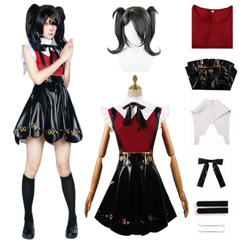 CosDance Anime Rain Cosplay Kostüm Perücke für Frauen Game Streamer Kangel Charakter Needy Girl Overdose Outfit Anzug Kawaii JK Rock Uniform Kleid Komplettset Halloween Karneval (XXL) von CosDance