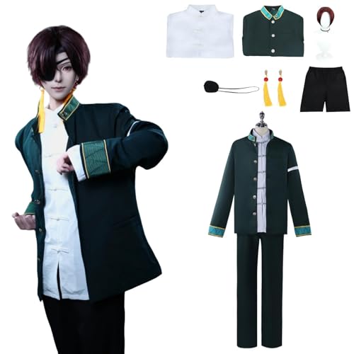 CosDance Anime Suo Hayato Cosplay Kostüm Outfit Wind Breaker Uniform Komplettset Halloween Party Dress Up Anzug mit Perücke (S) von CosDance