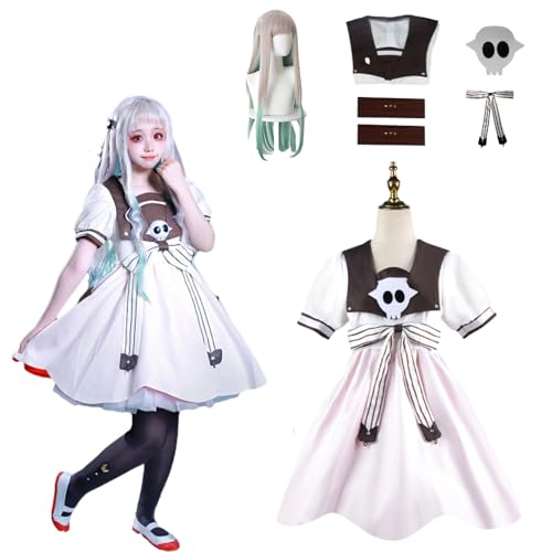 CosDance Anime Yashiro Nene Cosplay Kostüme mit Perücke alle Charaktere Toilettengebundener Hanako Kun Rock Outfits für Frauen Uniform Halloween Kleid Anzug Comic Karneval Partygeschenke (M) von CosDance