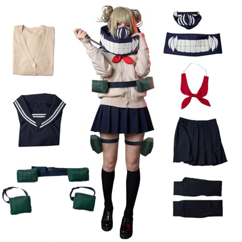 Cosfun My Hero Academia Himiko Toga Cosplay Kostüm Matrosen-Uniform mp004177 - mehrfarbig - Medium von Cosfun