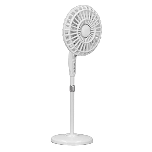 Cosiki 1:12 Puppenhaus-Mini-Ventilator aus Metall. Exquisite, Langlebige Mini-Elektroventilator-Modelle. Farbenfroh Dekorativ für die Puppenhaus-Dekoration (White) von Cosiki