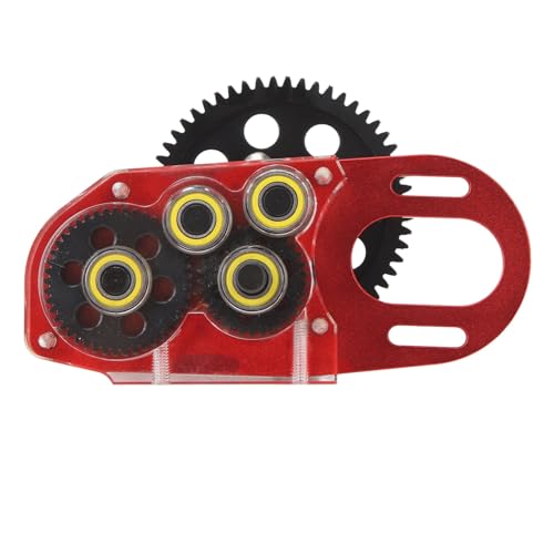 Cosiki 2Low-Getriebe, RC-Car-Getriebe, Stahlgetriebe, RC-Car-Zubehör für die Reparatur von RC-Cars (Rot) von Cosiki