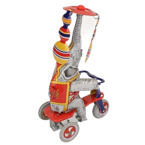 Cosiki Elefanten-Aufziehspielzeug, Handgefertigtes Elefanten-Dreirad-Blechspielzeug in Feiner Handwerkskunst Zum Sammeln von Cosiki