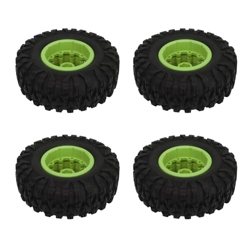 Cosiki RC-Crawler-Reifen, 2,2-Zoll-RC-Crawler-Reifen, Verschleißfestes 4-teiliges Gummi und Nylon für die Aufrüstung von RC-Autos (GREEN) von Cosiki