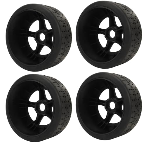 Cosiki RC-Reifen, RC-Räder und Reifen, Gummireifen mit Starkem Grip, 4 Stück, für 1/10 RC-Autos von Cosiki