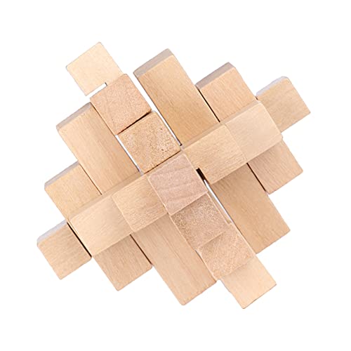 IQ-Puzzle, Puzzle-Würfel aus Holz für Erwachsene, Denksport-Spielzeug, Intelligentes Ineinandergreifendes Puzzle, Spielspielzeug, Holzpuzzle, Puzzle-Sperrspielzeug von Cosiki