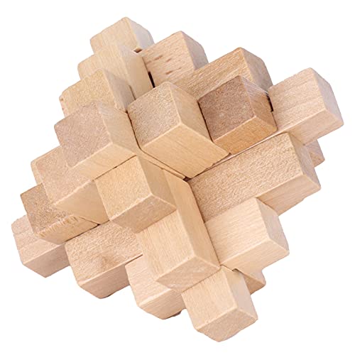 IQ-Puzzle, Puzzle-Würfel aus Holz für Erwachsene, Denksport-Spielzeug, Intelligentes Ineinandergreifendes Puzzle, Spielspielzeug, Holzpuzzle, Puzzle-Sperrspielzeug von Cosiki