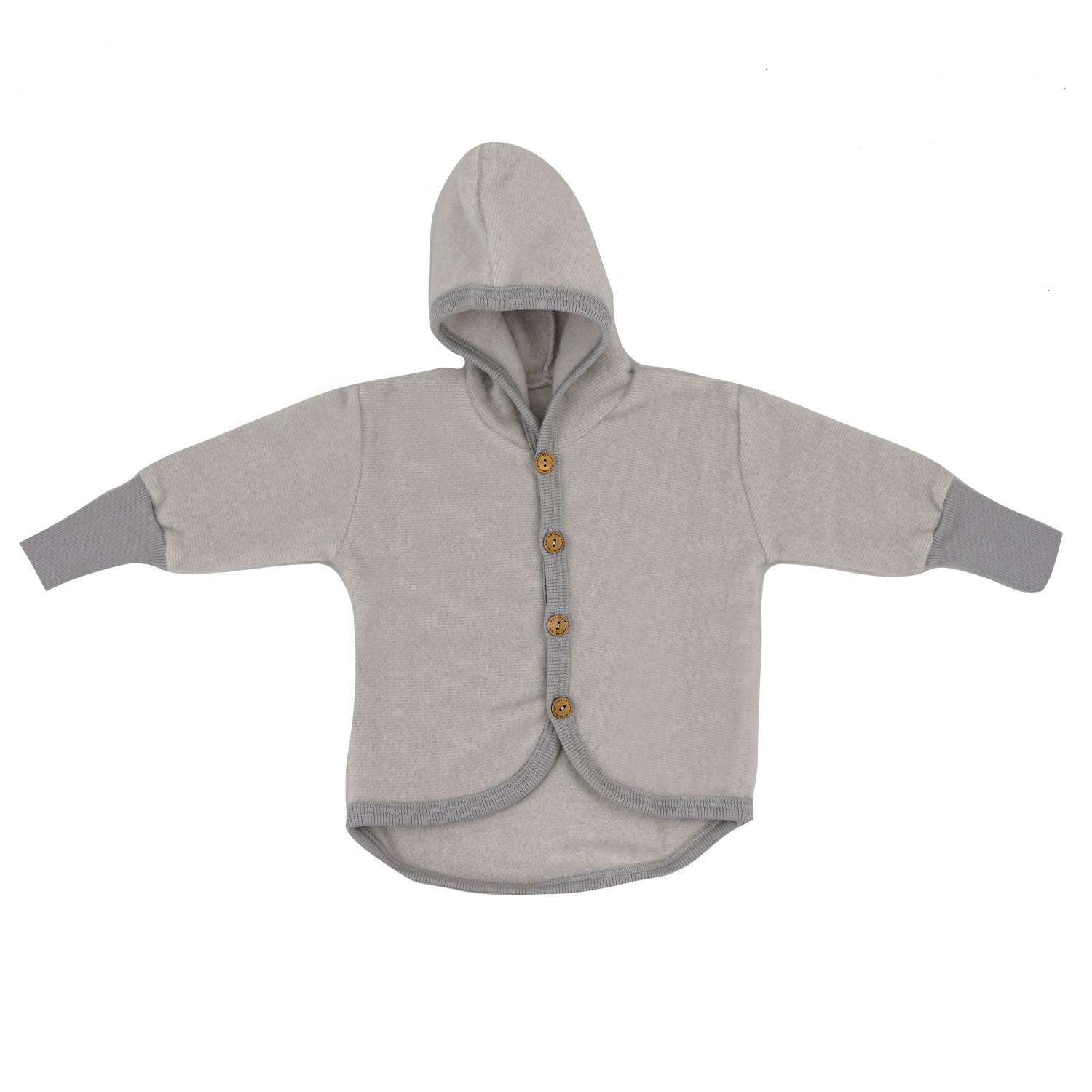 Cosilana Baby-Jacke mit Kapuze aus Woll-/Baumwollfleece - 50 / 56 140 Grau Cosilana Baby-Jacke mit Kapuze aus Woll-/Baumwollfleece - 50 / 56 140 Grau von Cosilana