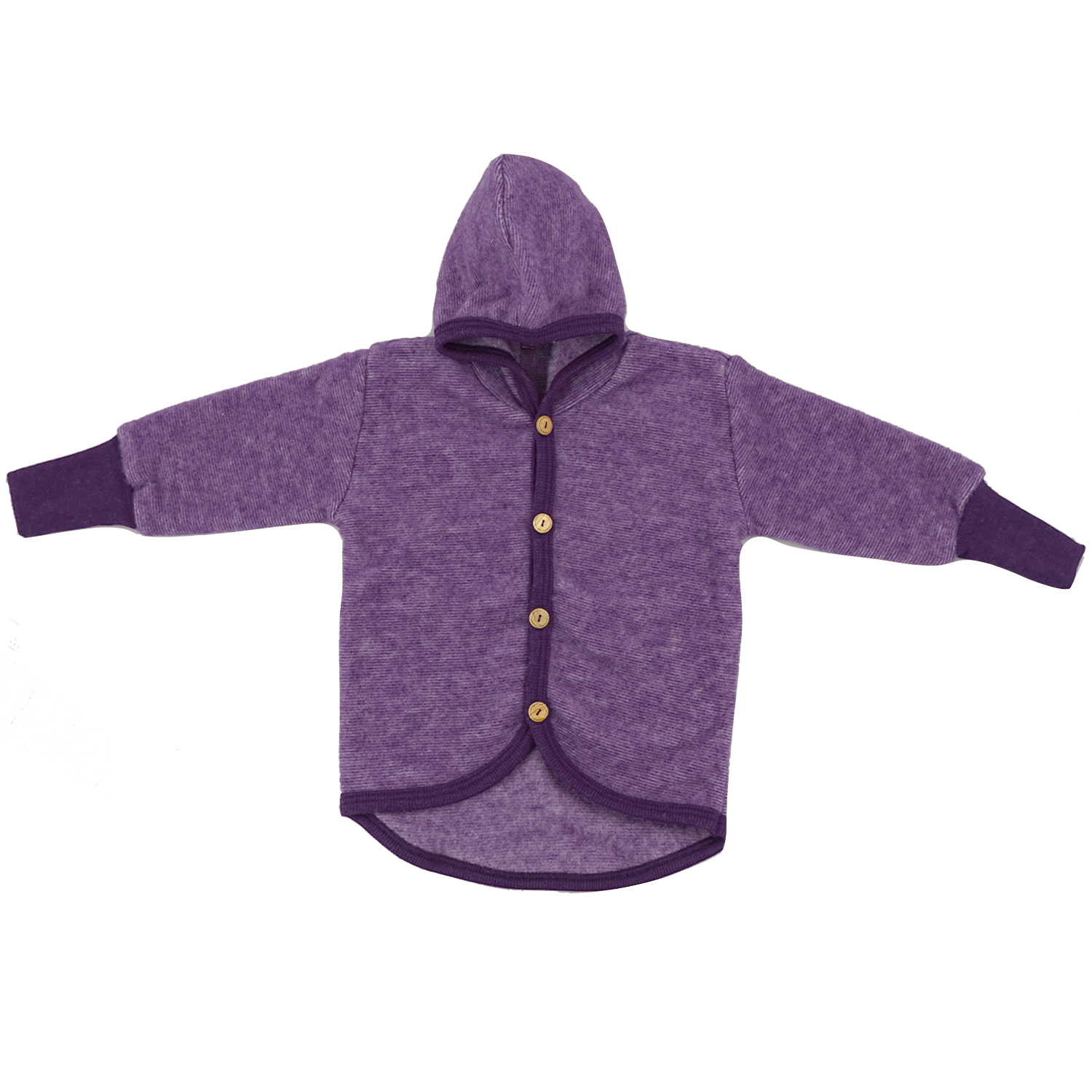 Cosilana Baby-Jacke mit Kapuze aus Woll-/Baumwollfleece - 62 / 68 113 Lila Cosilana Baby-Jacke mit Kapuze aus Woll-/Baumwollfleece - 62 / 68 113 Lila von Cosilana