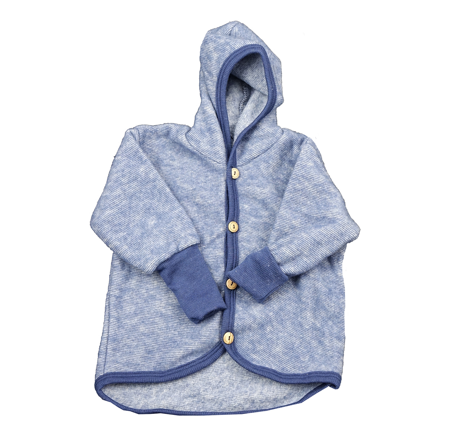 Cosilana Baby-Jacke mit Kapuze aus Woll-/Baumwollfleece - 74 / 80 108 Blau Cosilana Baby-Jacke mit Kapuze aus Woll-/Baumwollfleece - 74 / 80 108 Blau von Cosilana