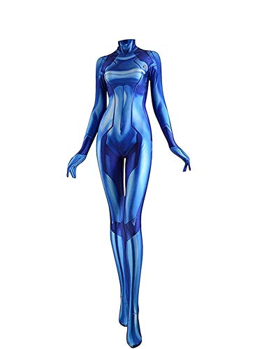 CosplayLife Zero Suit Samus Kostüm | Zero Suit Kostüm XL Blau von Cosplay Life