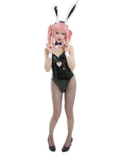 Cosplay.fm Damen Bunny Cosplay Kostüm Einteiler Bodysuit - Schwarz - Medium von Cosplay.fm