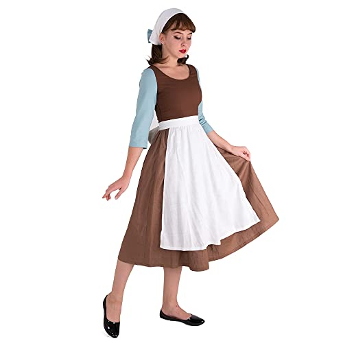 Cosplay.fm Damen Cinders Rags Bauernkostüm Dienstmädchen Kleid Cosplay (S) von Cosplay.fm