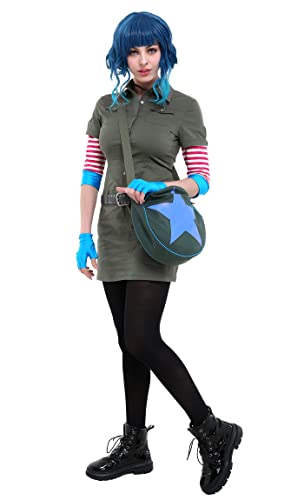 Cosplay.fm Damen Ramona Blumen Cosplay Kostüm Cargo-Kleid Outfit mit Stern Circle Messenger Bag - Mehrfarbig - Large von Cosplay.fm