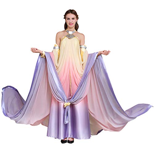 CosplayDiy Damenkleid für Königin Padme Amidala Cosplay, Mehrfarbig, 3XL von CosplayDiy