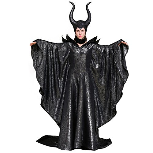 CosplayDiy Damenkostüme von Maleficent Angelina Jolie Dark Witch Queen Kleid XXL von CosplayDiy