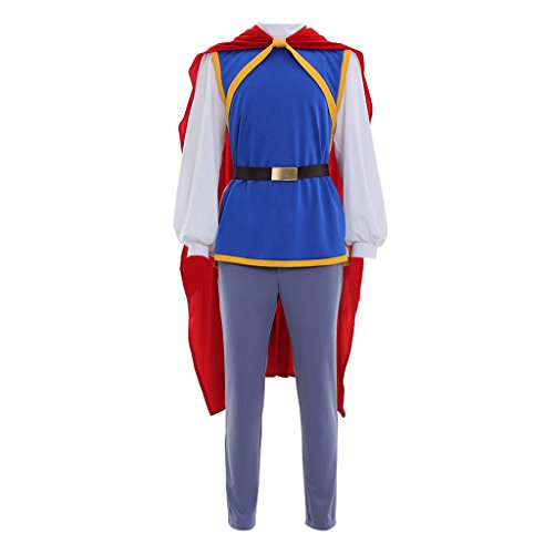 CosplayDiy Herren Anzug für Märchen Prinz Cosplay, merhfarbig, Large von CosplayDiy