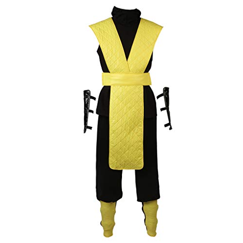 CosplayDiy Herren Anzug für Spiel Mortal Kombat X Skorpion Cosplay Kostüm L von CosplayDiy