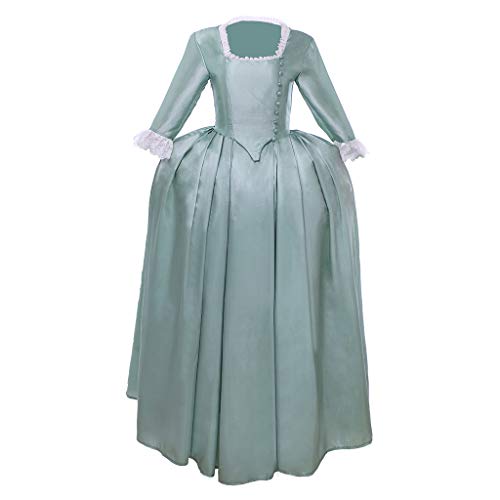 CosplayDiy Musikalisches Hamilton Cosplay Kostüm Angelica Peggy Eliza Schuyler Schwestern Kleid Mädchen Hamilton Kolonial Kleid, Grüne Frauen, X-Large von CosplayDiy