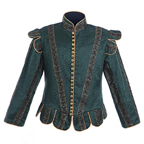 CosplayDiy Tudors Herren Style Outfit Henry Tudor Jerkin Doppel Renaissance Nobleman Doppel Cosplay Kostüm XXL von CosplayDiy