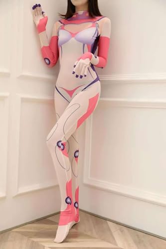 Anime Cosplay Asuka Tights Jumpsuit DVA Daji Zero Two02 Watch Kiana Ayanami Rei Cosplay Kostüm Women Evangelion Bodysuits, P, S 155-160cm von CosplayHero