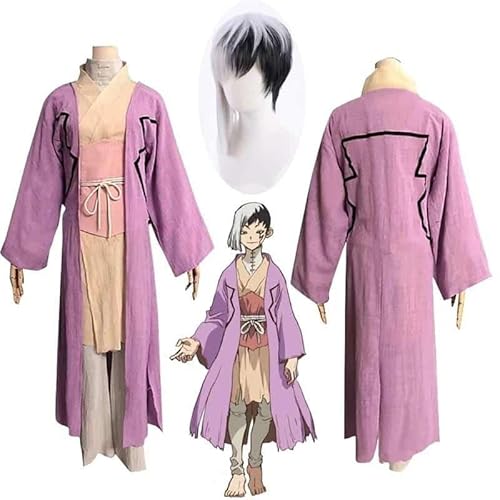 Anime Dr.Stone cosplay Asagiri Gen Cosplay Kostüms wigs custom-made Dress Halloween Carnival suits Asagiri Gen Uniform Full set, Clothes and wigs, M, Men von CosplayHero