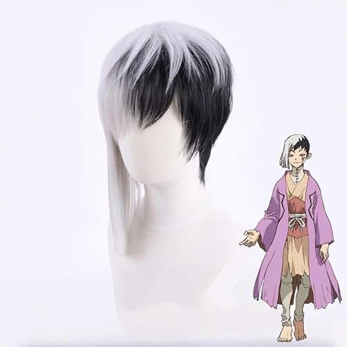 Anime Dr.Stone cosplay Asagiri Gen Cosplay Kostüms wigs custom-made Dress Halloween Carnival suits Asagiri Gen Uniform Full set, Only Wigs, One Size, Men von CosplayHero