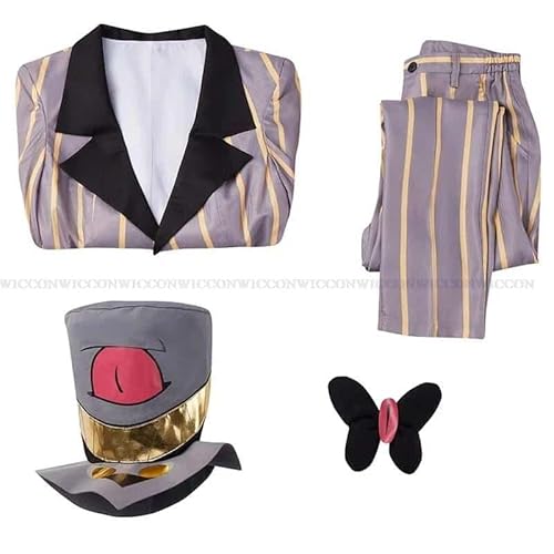 Anime Hazbin Cosplay Kostüm Hotel Sir Pentious Cosplay Uniform Fancy Outfit Men Halloween Carnival Christmas Kostüms With Hat, Suit, XXL von CosplayHero