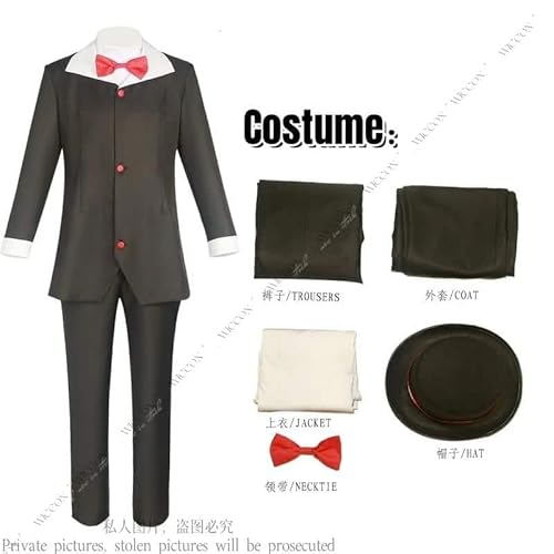 Anime Husk Cosplay Kostüm Wig Perücke Gloves and Claw Assembled Hazbin Cosplay Hotel Daemon Suit Prop Woman Man Set, costume, M von CosplayHero