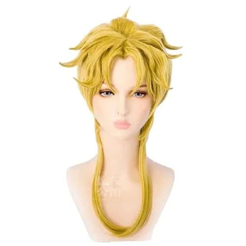 Anime JoJo's Bizarre Adventure PB Dio Brando Phantom Blood Eyes of Heaven Cosplay Kostüm Outfit Schuhe Wigs for Adult Halloween, Beige, 38CM von CosplayHero