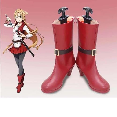 Anime SAO Tozawa Misumi Mito Schuhe Sword Art Online Aria of a Starless Night Yuuki Asuna Cosplay Kirigaya Kazuto Kirito Boots, 01, 35 von CosplayHero