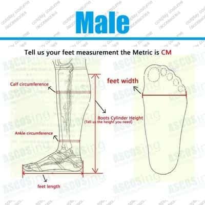 Anime Steins Schuhe Gate Makise Kurisu Cosplay Boots Party Custom Made, Male, 44 von CosplayHero